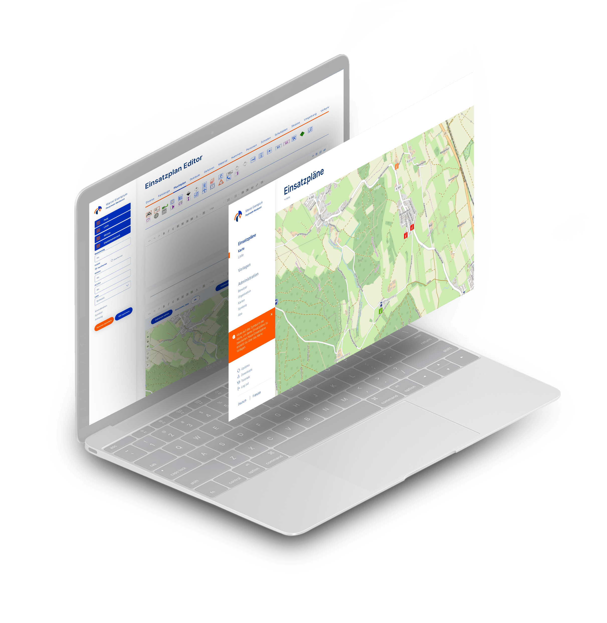 Die Feuerwehr Horn macht die Einsatzplanung mit Planbutler. Bild Planbutler