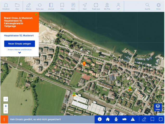 Feuerwehr Einsatz Tablet Navigation und Tracking